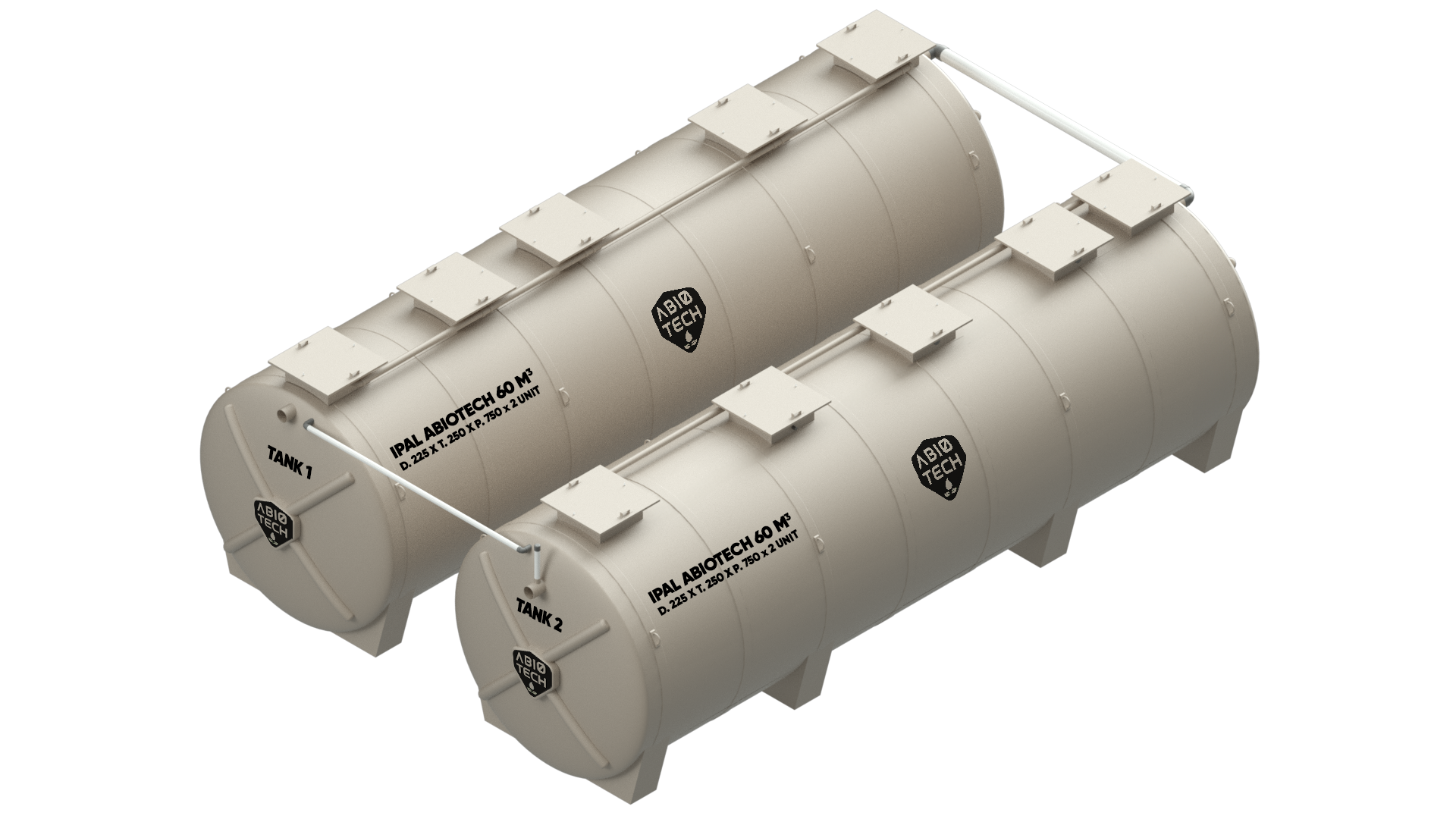 IPAL 60 M3 SIDE VIEW 2 UNIT